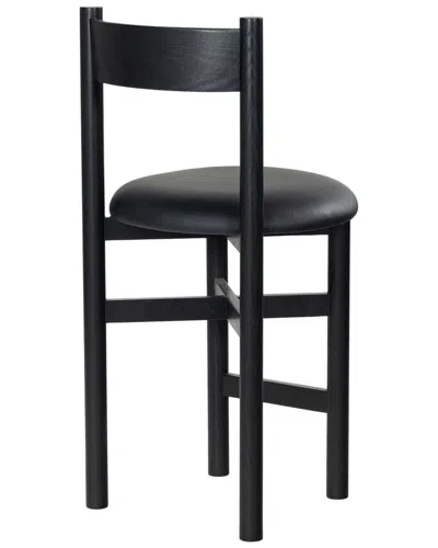 Safavieh Couture Tayla Leather Counter Stool In Black