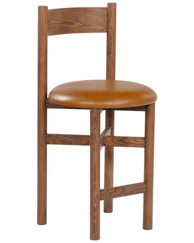 Safavieh Couture Tayla Leather Counter Stool In Brown