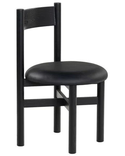 Safavieh Couture Tayla Leather Dining Chair In Black
