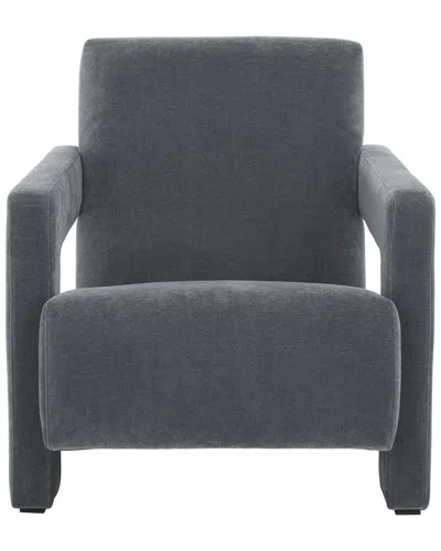 Safavieh Couture Taylor Modern Velvet Accent Chair In Navy