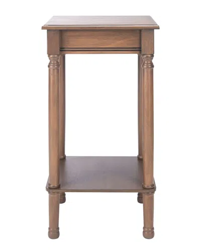 Safavieh Couture Tinsley Square Accent Table In Brown