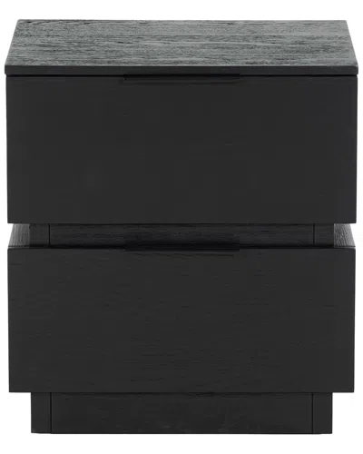Safavieh Couture Titus 2 Drawer Stacked Nightstand In Black