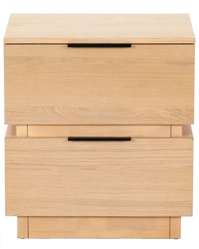 Safavieh Couture Titus 2 Drawer Stacked Nightstand In Brown