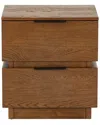 Safavieh Couture Titus 2 Drawer Stacked Nightstand In Brown