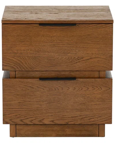 Safavieh Couture Titus 2 Drawer Stacked Nightstand In Brown