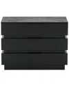 Safavieh Couture Titus 3 Drawer Stacked Chest In Black