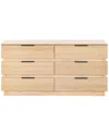 Safavieh Couture Titus 6 Drawer Stacked Dresser In Brown