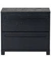 Safavieh Couture Tobiette 2 Drawer Wood Nightstand In Black