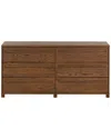 Safavieh Couture Tobiette 6 Drawer Wood Dresser In Brown