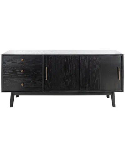 Safavieh Couture Tomas Mid-century Media Stand In Black