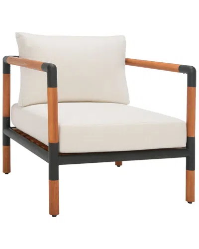 Safavieh Couture Tommy Metal & Wood Patio Chair In White