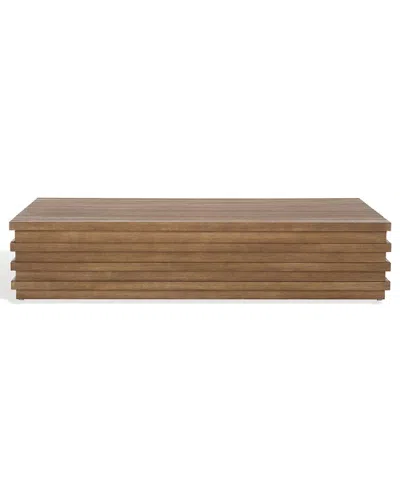 Safavieh Couture Tortuga Patio Coffee Table In Brown