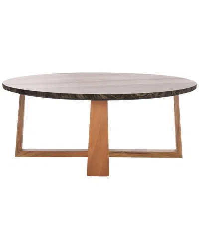 Safavieh Couture Trenton Marble Top Coffee Table In Brown