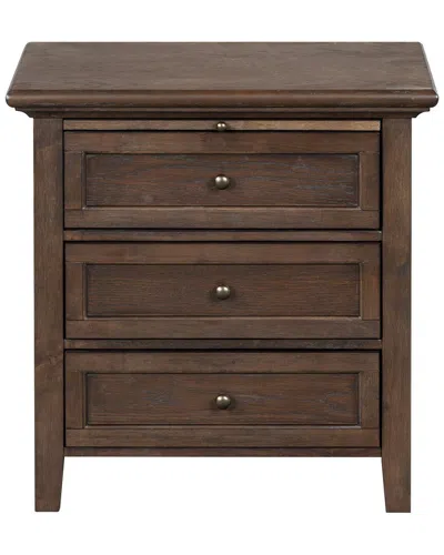 Safavieh Couture Trevor 3 Drawer Wood Nightstand In Brown