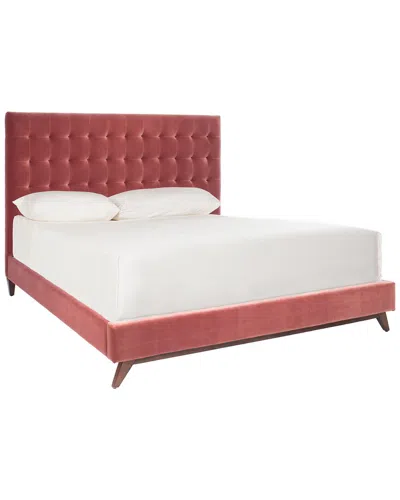 Safavieh Couture Tsarina Velvet Tufted King Bed In Pink