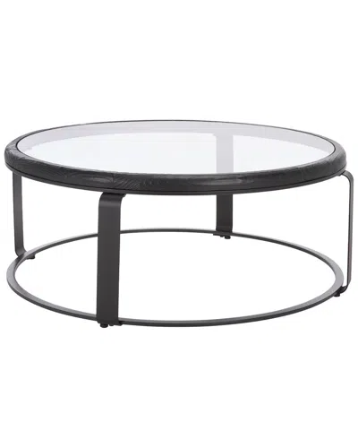 Safavieh Couture Tyrese Metal Round Coffee Table In Black