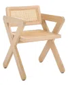 Safavieh Couture Tyrrell Rattan Dining Chair In Brown
