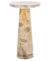 Safavieh Couture Valentia Round Marble Accent Table In Beige