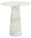 Safavieh Couture Valentia Tall Round Marble Accent Table