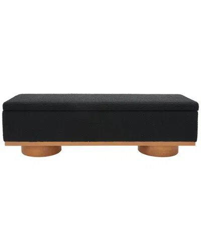 Safavieh Couture Vianna Boucle Bench In Black