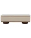 Safavieh Couture Vianna Teddy Storage Bench In Nude