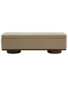 Safavieh Couture Vianna Velvet Storage Bench In Brown