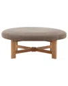 Safavieh Couture Vinny Boucle Cocktail Ottoman In Brown