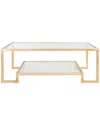Safavieh Couture Vivian Gold Leaf Coffee Table In Gold
