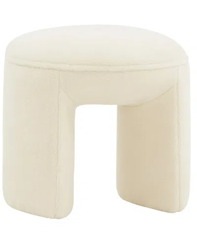 Safavieh Couture Vivie Ottoman In Ivory