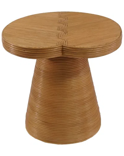 Safavieh Couture Vyvianna Rattan Accent Table In Brown