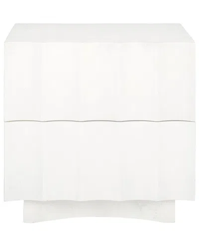 Safavieh Couture Woodworth 2 Drawer Cement Nightstand In White