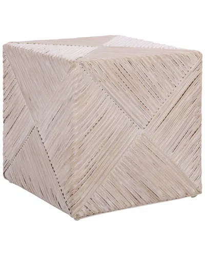 Safavieh Couture Wynrose Woven Rattan Ottoman In Neutral
