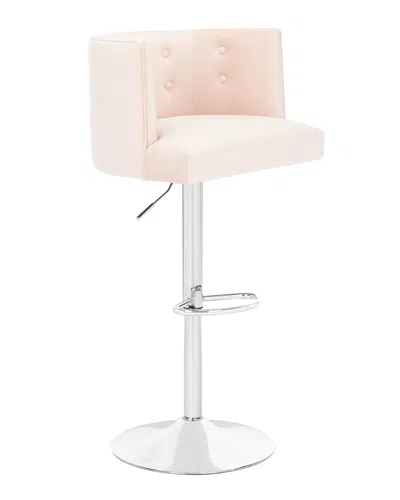 Safavieh Couture Zayna Adjustable Barstool In Pink