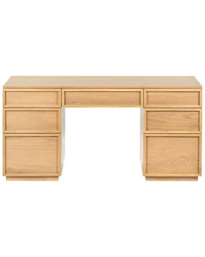 Safavieh Couture Zeus 7-drawer Wood Desk In Neutral