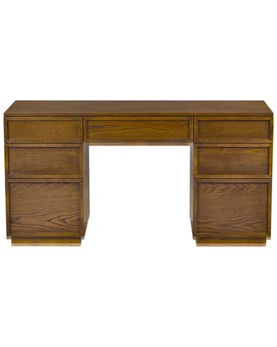 Safavieh Couture Zeus 7-drawer Wood Desk In Brown