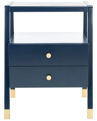 Safavieh Cove 2-drawer 1-shelf Accent Table In Navy