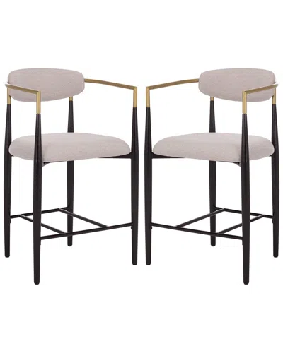 Safavieh Covelle Arm Counter Stool In Brown