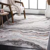 Safavieh Craft Machine Made Area Rug, Grey / Orange Contemporary Style Easy Care In Gray
