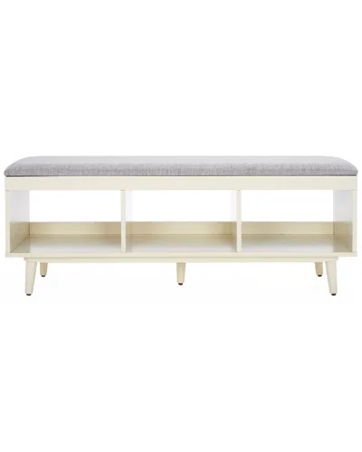 Safavieh Cricket Open Shelf Bench With Cushion In Multi