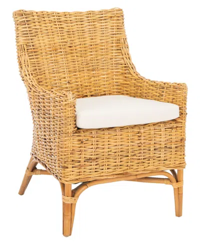 Safavieh Cristen Rattan Accent Chair With Cushion In Natural
