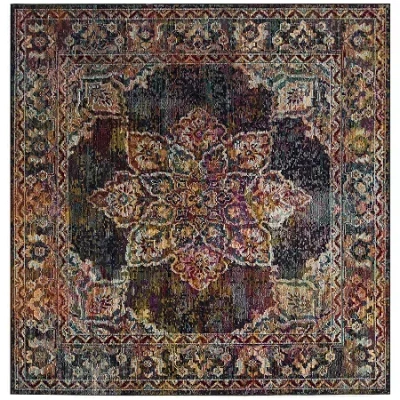 Safavieh Crystal Collection Gaman Oriental Square Area Rug In Multi
