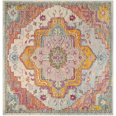 Safavieh Crystal Collection Jermaine Oriental Square Area Rug In Multi