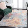 Safavieh Crystal Machine Made Area Rug, Gold / Blue Contemporary Style Easy Care In Multi