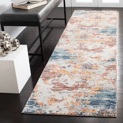 Safavieh Crystal Machine Made Area Rug, Gold / Rust Contemporary Style Easy Care In Multi