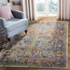 Safavieh Crystal Machine Made Area Rug, Light Blue / Orange Traditional Style Easy Care In Multi