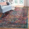 Safavieh Crystal Machine Made Area Rug, Light Blue / Orange Traditional Style Easy Care In Multi