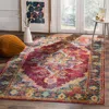 Safavieh Crystal Machine Made Area Rug, Ruby / Navy Bohemian Style Easy Care In Multi