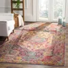 Safavieh Crystal Machine Made Area Rug, Teal / Rose Bohemian Style Easy Care In Multi