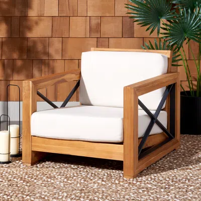 Safavieh Curacao Teak Club Chair In Brown