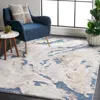 Safavieh Cyrus Shag Machine Made Area Rug, Blue / Beige Contemporary Style Easy Care